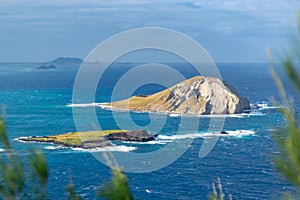 View of Rabbit Island MÃÂnana Island, an uninhabited islet located 1.2 km off KaupÃÂ Beach & Waimanalo at the eastern end of the I photo